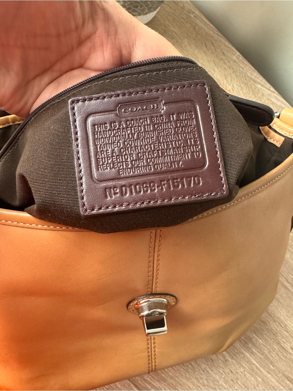Y2K Coach Vintage Legacy Leather Turnlock Flap Duffle Bag Tan Crossbody F15170 - Picture 12 of 13